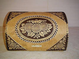 Хлібниця з берести "соняшники", "роза"