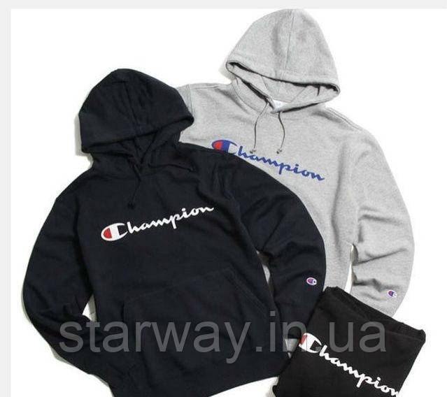 Худі з принтом сhampion | стильна толстовка