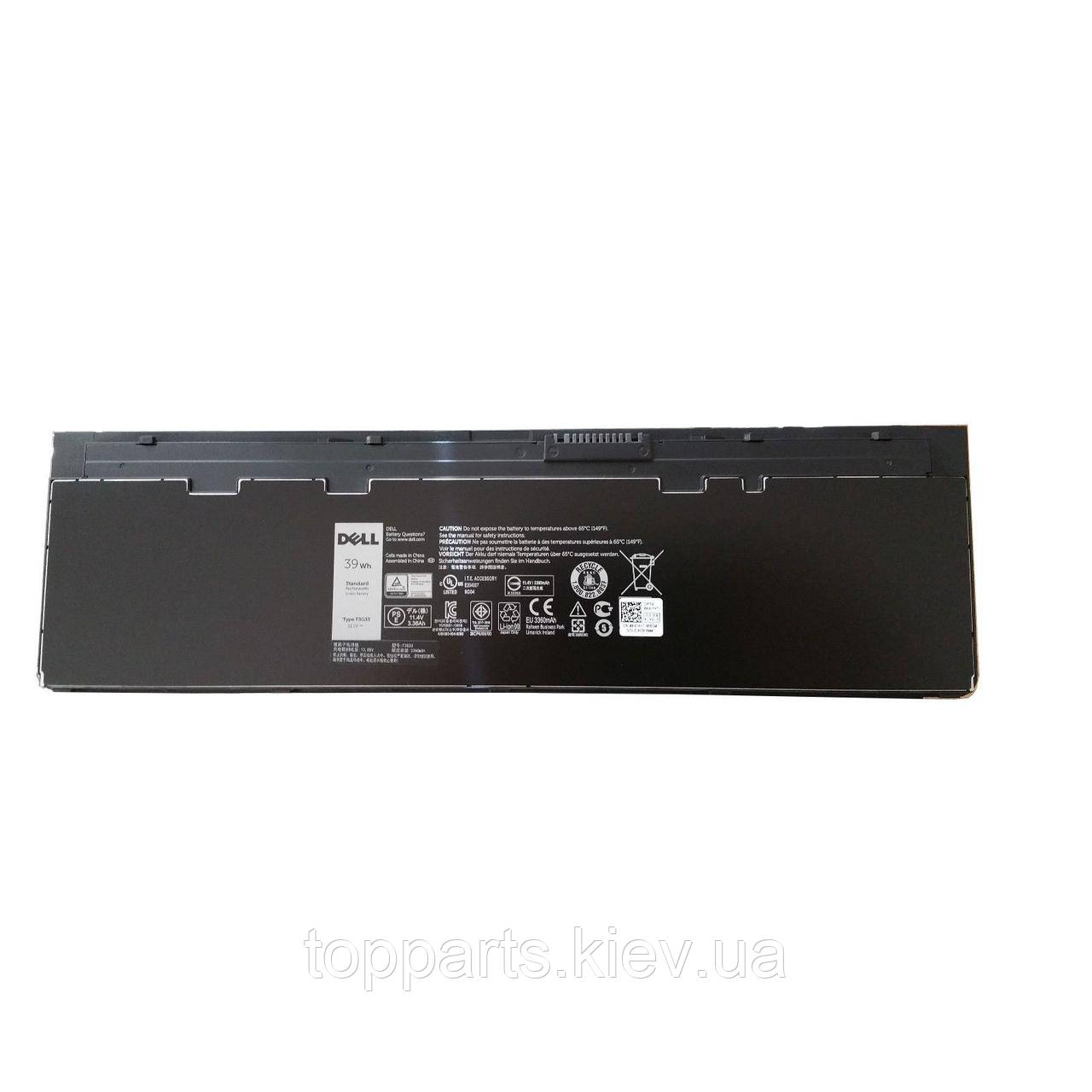 Батарея для ноутбука Dell Latitude E7250 F3G33, 3360mAh (39Wh), 3cell, 11.1V, Li-ion, чорна, ОРИГІНАЛЬНА