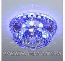 Feron JD125 ЈСВ9(прозорий) c RGB LED підсвічуванням 2.5 W Точковий світильник