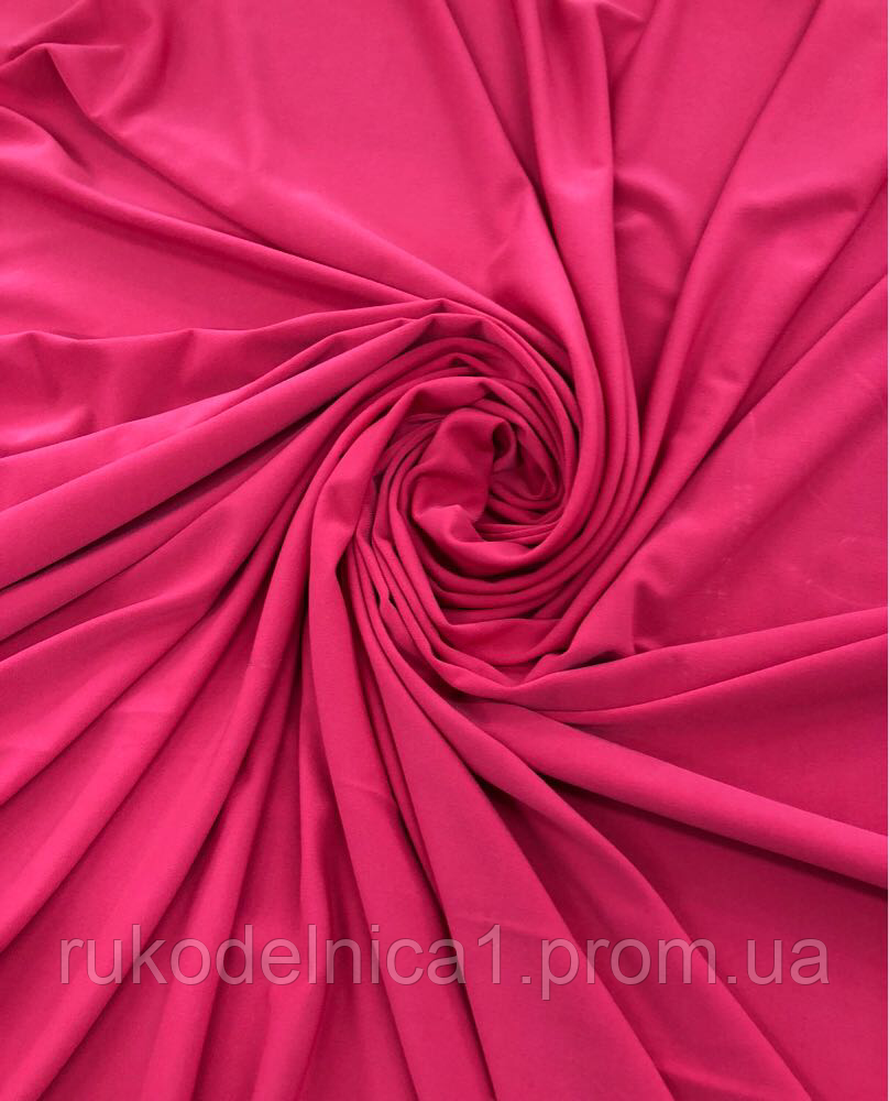 Тканина трикотаж "Мало" колір малина для платтів, блузок, виробів, шир 150 см