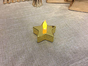 Декоративна Led-свічка зірка золота 7 см Ewax