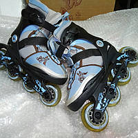 Ролики K2 29-34=17-20,5 см, для дівчинки, майже нові 5-7раз катани, бренд США.