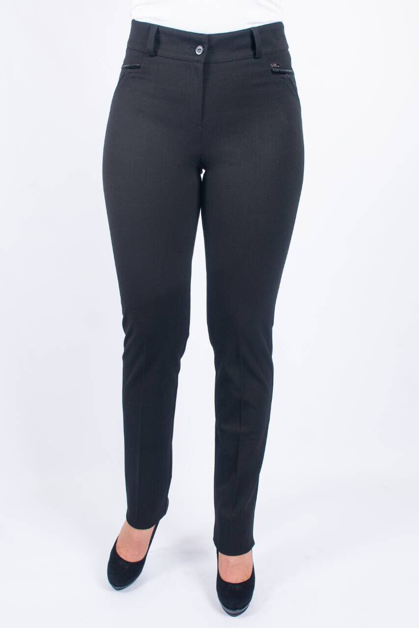 Женские узкие брюки «Руся» из плотной стрейчевой ткани - фото 1 - id-p628492426