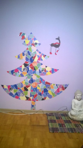 Новорічна наклейка на стіну "Ялинка Гауді" - фото 2 - id-p628488660
