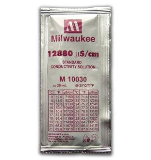 Калібрувальний розчин 12880 μS/cm (мкСм) для кондуктометрів (EC метр) MILWAUKEE 20 мл, M10030, фото 3