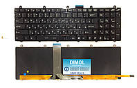 Оригінальна клавіатура для ноутбука MSI GT60, GT70, GT780, GT783, GX780 series, rus, black, підсвітка RGB