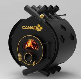Булерьян, опалювальна піч «CANADA» «02» скло+перфорація 18 кВт-400 М3