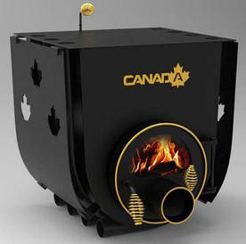 Булерьян, опалювальна піч «CANADAI» з варильної поверхнею+скло+перфорація «00» 6 кВт-125 М3