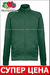 Чоловіча кофта на блискавці зелена легка (темно-зелений) Fruit of the Loom, XL, фото 6