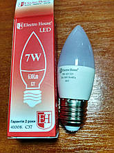 Лампа Electro House світлодіодна 7W 630Lm Е27 свічка