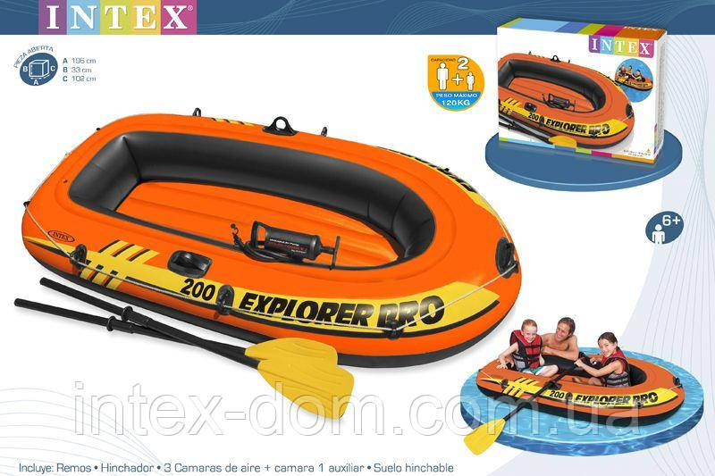 Надувний човен Explorer 200 PRO Set Intex 58357(196х102х33 см)