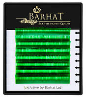 Ресницы для наращивания Barhat Color Lash Зеленый микс 8 линий