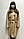 Пальто жіноче кашемірове жіноче світло-коричневе з натуральним хутряним коміром, фото 2