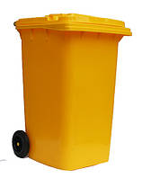 Бак для мусора пластиковый 240л., желтый. 240H2-19Y