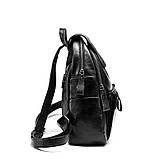 Рюкзак міський жіночий шкіряний (чорний), фото 5