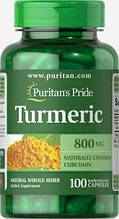 Куркумін для відновлення суглобів і зв'язок, Puritan's Pride Turmeric Curcumin 800 mg 100 Capsules