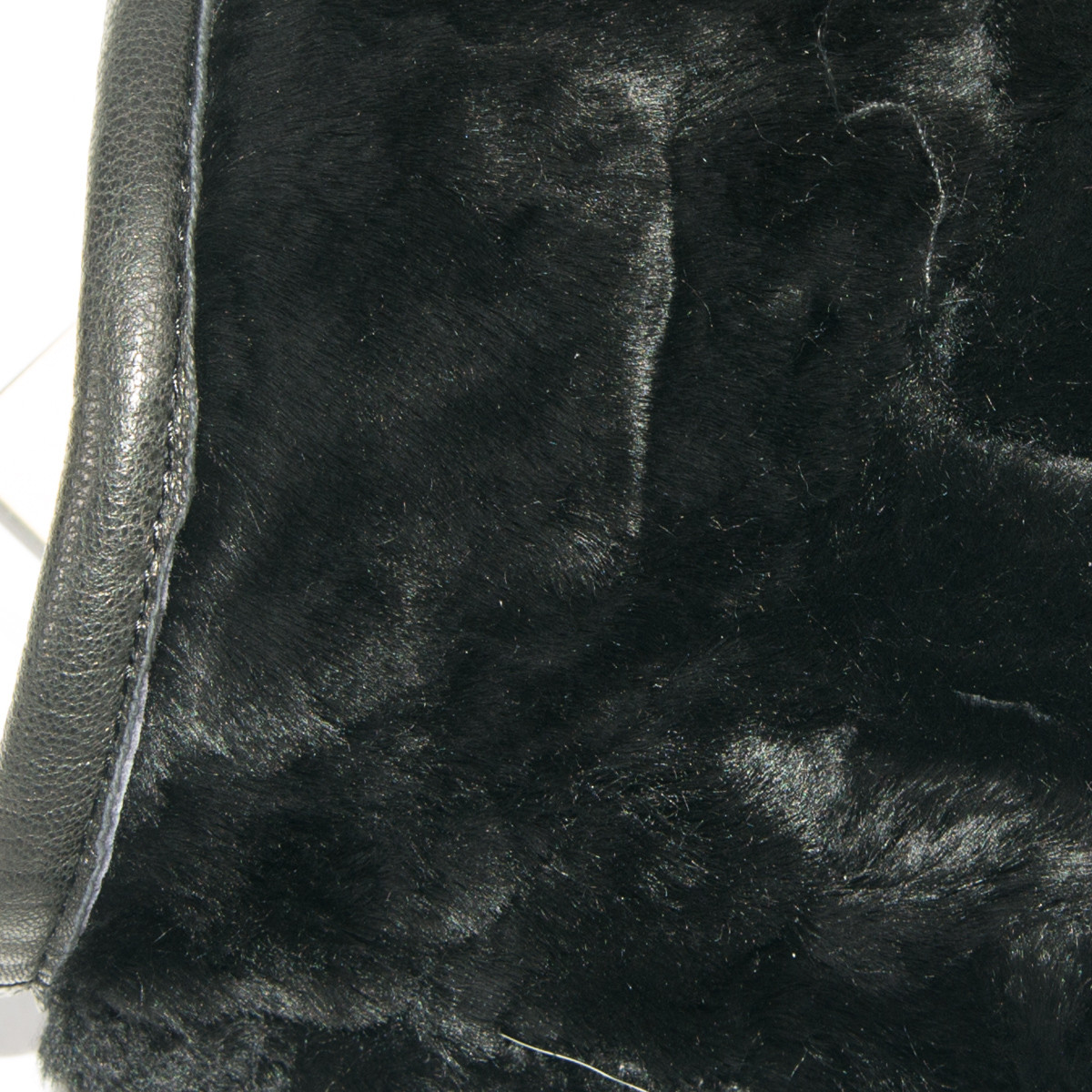 Мужские зимние перчатки из оленьей кожи на цигейке (натуральный черный мех) - (арт. M17-2 ) до 21см - фото 6 - id-p155849800