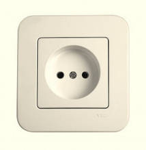 Розетка VIKO Rollina без уземлення крем