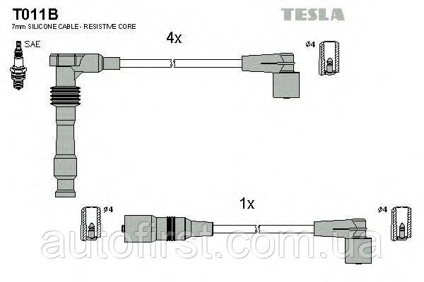 Високовольтні дроти запалювання Tesla T011B для Opel