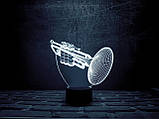 3D нічник "Труба" (ВОЛІЧНЕ ЗОБРАЖЕННЯ)+ пульт ДК + мережевий адаптер + батарейки (3 ААА)  3DTOYSLAMP, фото 3