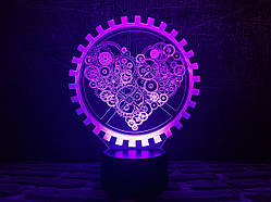 Змінна пластина для 3D ламп "Механічне серце" 3DTOYSLAMP