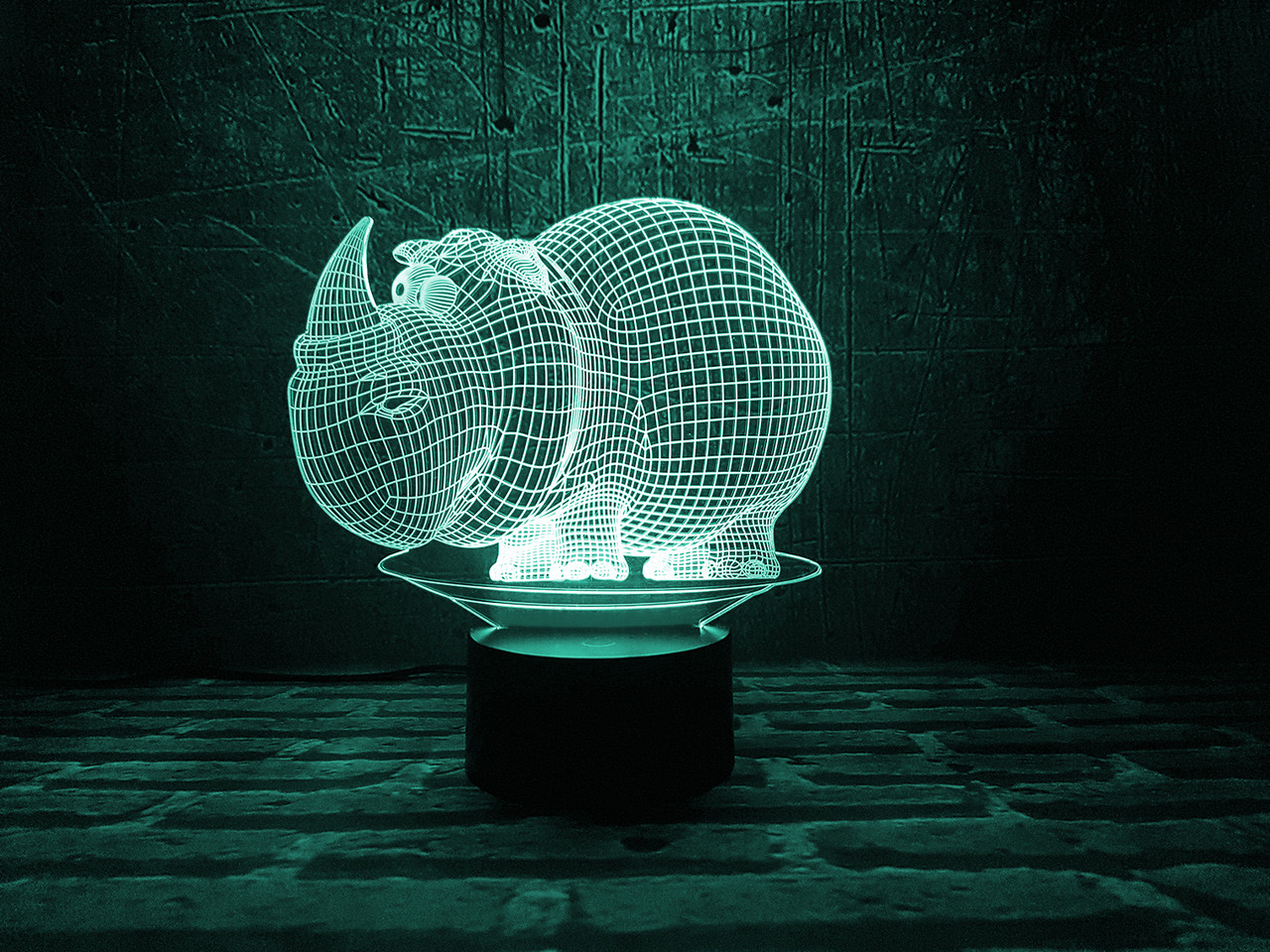 Змінна пластина для 3D ламп Носоріг 3DTOYSLAMP, фото 1