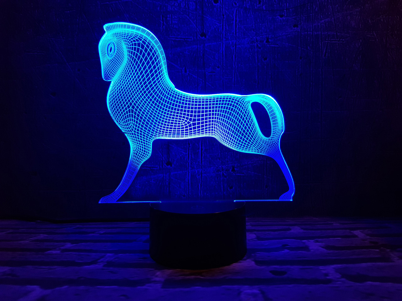 Змінна пластина для 3D ламп "Срібний кінь" 3DTOYSLAMP, фото 1
