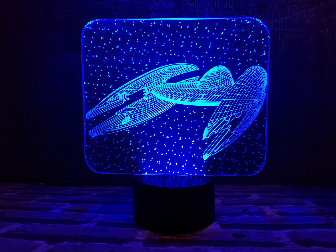 Змінна пластина для 3D-світильників "Космічний корабель 5" 3DTOYSLAMP, фото 1