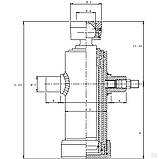 Гідроциліндр телескопічний з кулькою 3-шт TC3030, фото 2