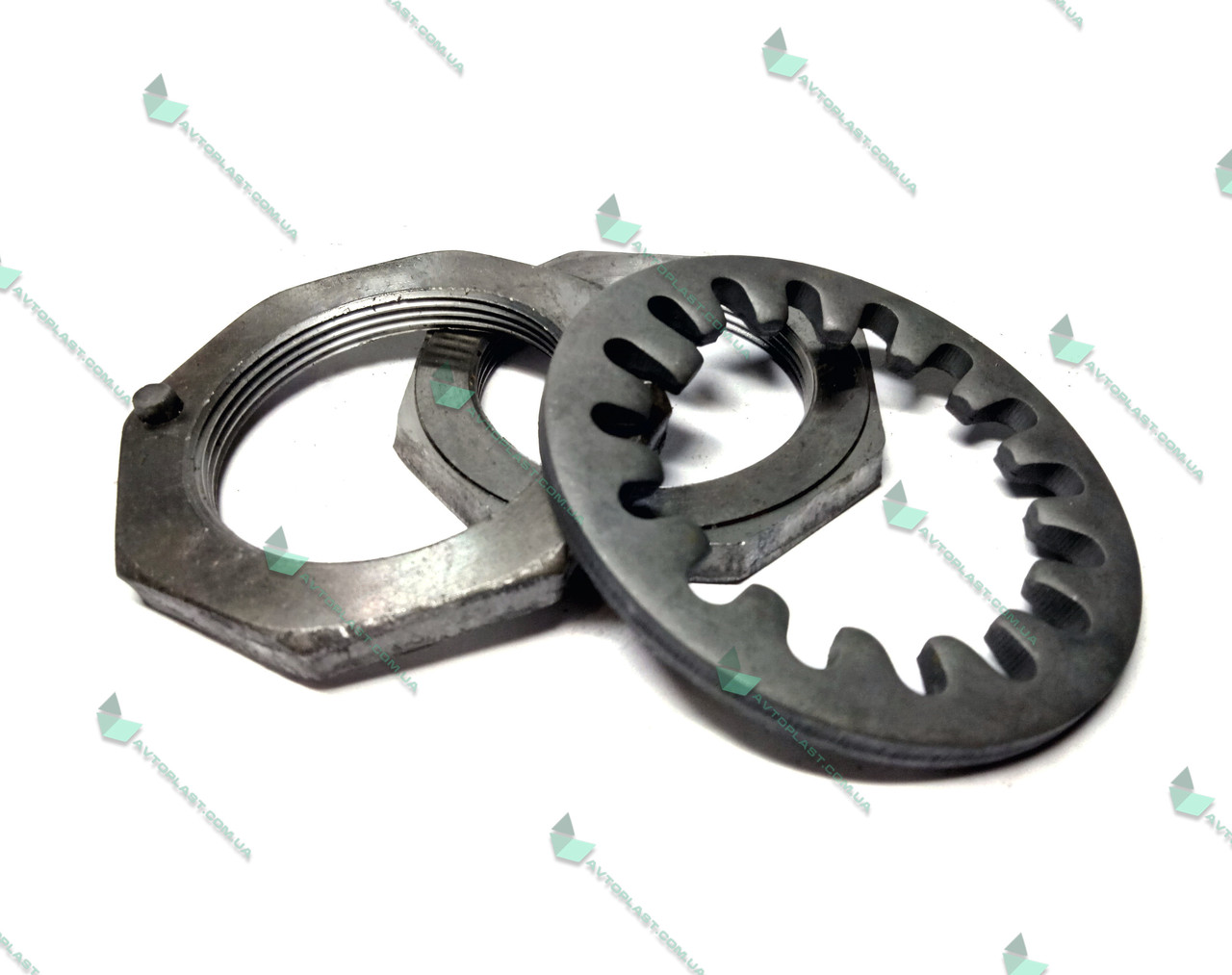 Гайка маточини задн. Газель компл. (гайка 2шт+шайба 1шт) (Авто Престиж) 3302-2401055/54/50