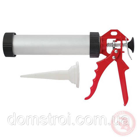 Пістолет для видавлювання силікону 225 мм INTERTOOL HT-0025, фото 1