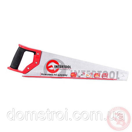 Ножівка для дерева з гартованим зубом 450 мм, 55 HRC INTERTOOL HT-3102, фото 1