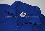 Чоловіча кофта на блискавці синя легка Fruit of the Loom, S, фото 2