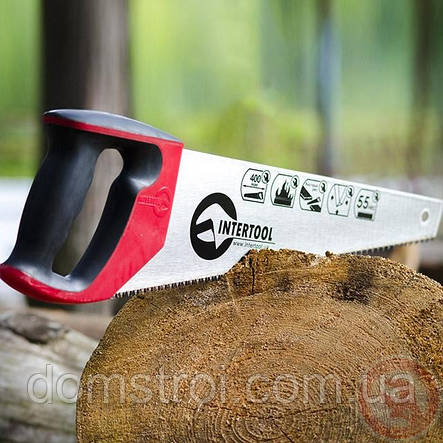 Ножівка для дерева 400 мм із гартованим зубом, 3-а заточування 7 зуб.x1" INTERTOOL HT-3104, фото 2