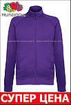 Чоловіча кофта на блискавці фіолетова легка Fruit of the Loom, XL, фото 6