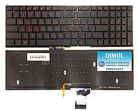 Оригинальная клавиатура для ноутбука Asus N501, N501J, N501JW, N501V, N501VW series, ru, black, подсветка