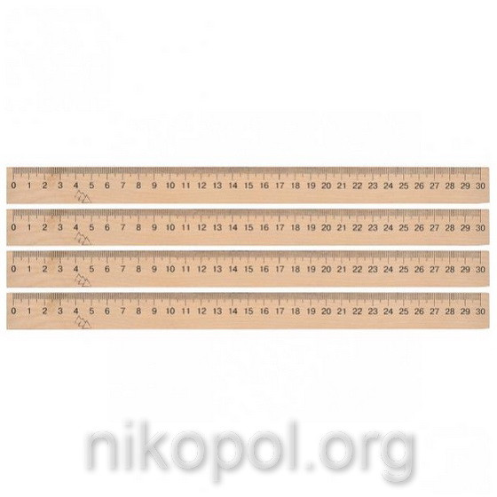 Лінійка дерев'яна 30 см