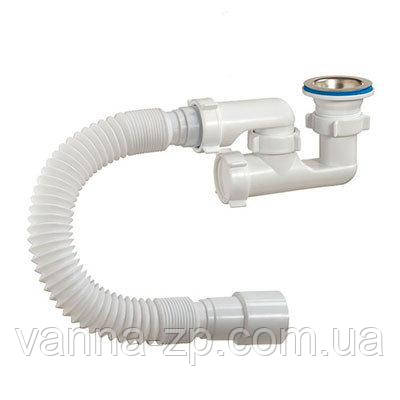 Сифон "Waterstal" A-82589 для душового піддона 1 1/2 регулювання з гофрою D40