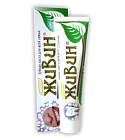 Зубна паста ЖИВІН Містить комплекс активних елементів, вітамінів рослинного походження. Хвойна хлороф