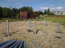 Начало свайного поля