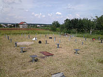 Свайное поле из винтовых свай готово к обвязке брусом!