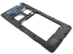 Корпус HTC Desire 600 dual (606w) середня частина зі склом камери Black (74H02486-00M), оригінал