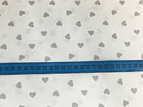 Польська бязь "сірі серця на білому", фото 2