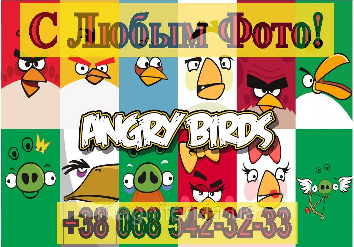 Магніт на холодильник вініловий. ANGRY BIRDS 1