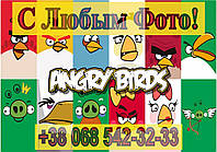 Магнит на холодильник виниловый. ANGRY BIRDS 1