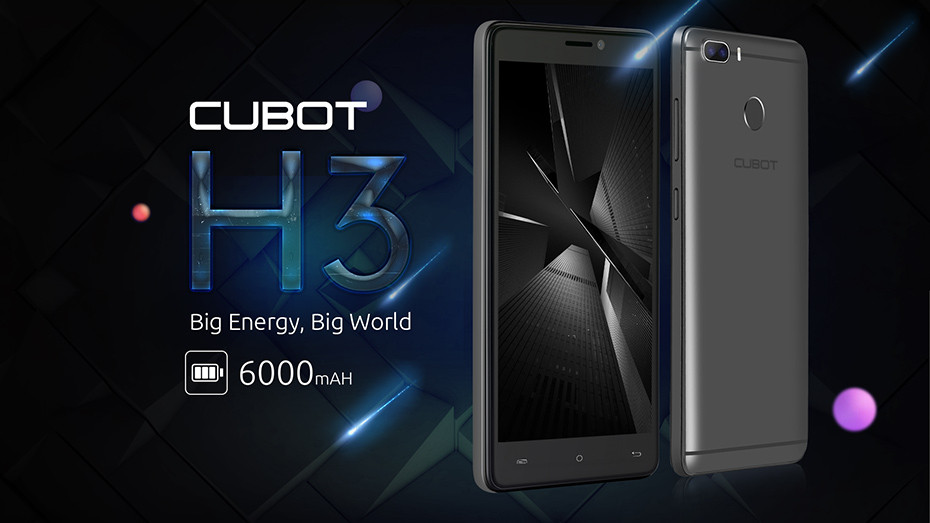 Смартфон Cubot H3 Супер батарея 6000 mAh