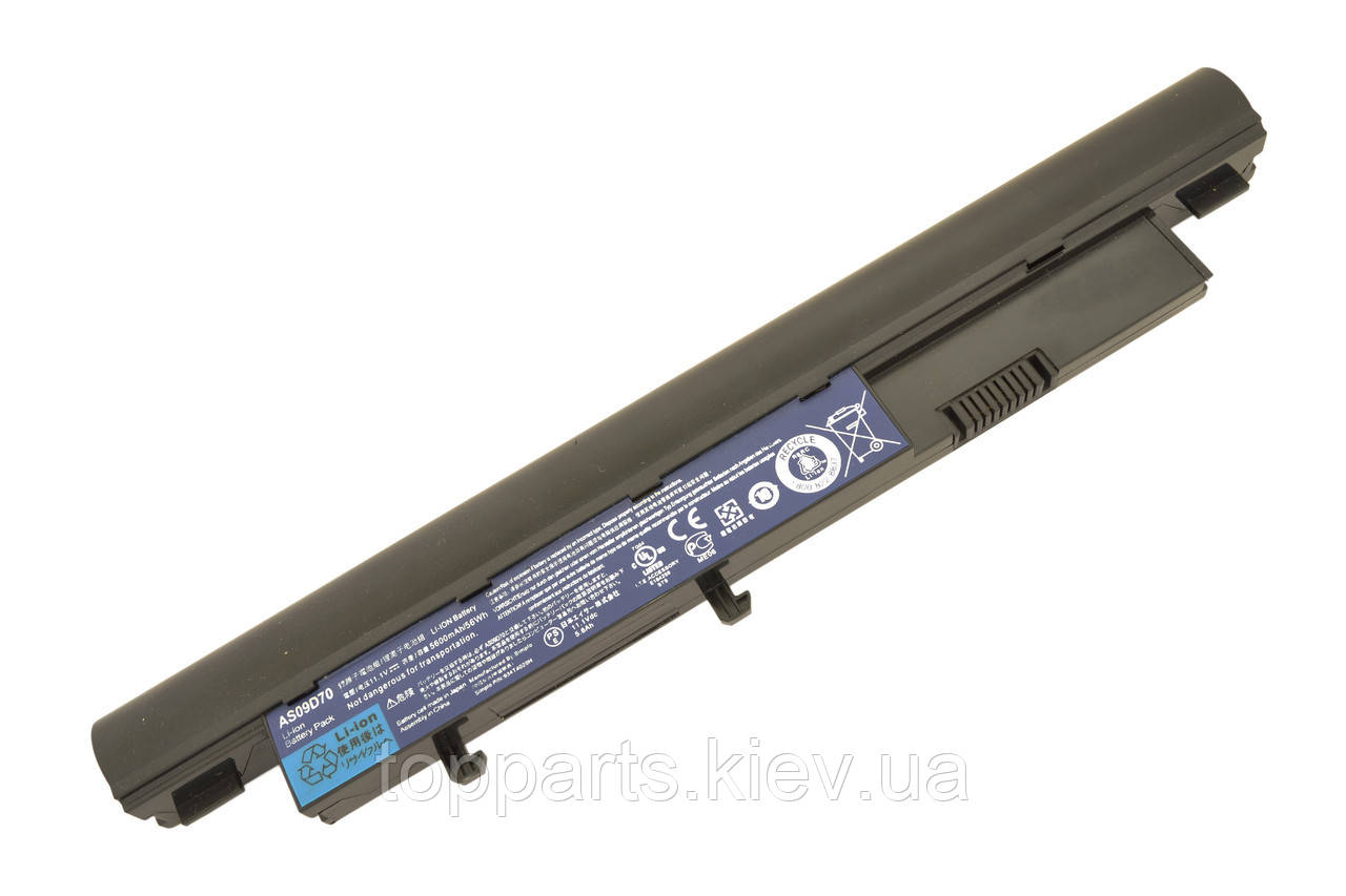 Батарея для ноутбука Acer AS09D70, 5600mAh, 6cell, 11.1V, Li-ion, чорна, ОРИГІНАЛЬНА