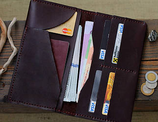 Портмоне гаманець клатч шкіряний гаманець "Rove" ручної роботи, натуральна шкіра