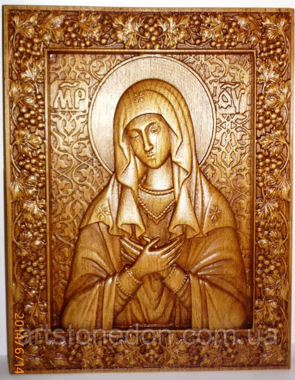 Різьблені ікони. Ікона Божої Матері"Розчулення", фото 1